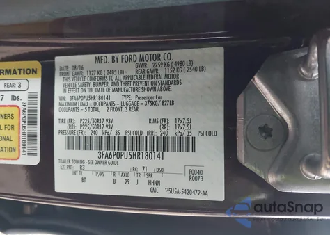 2017 Ford Fusion Energi Se Luxury из США, поврежденный, VIN 3FA6P0PU5HR180141